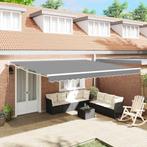 vidaXL Markies Wit 4 × 3,5 m Metaal, Tuin en Terras, Zonneschermen, Verzenden, Nieuw