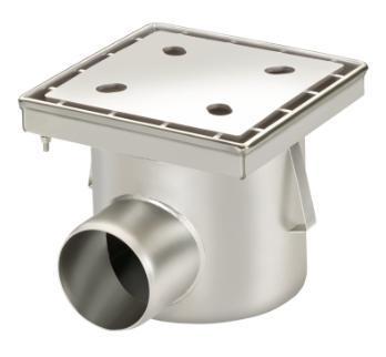 Afvoerput | Industrieel | RVS | 250 x 250 mm HorecaTraders, Zakelijke goederen, Horeca | Meubilair en Inrichting, Verzenden