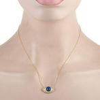 Ketting met hanger - 14 karaat 14K geelgouden 0,38 ct