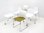 Set diverse vergaderstoelen - 6 stuks - wit - diverse, Ophalen of Verzenden, Gebruikt