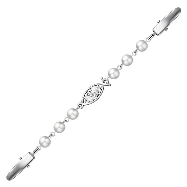 Fako Bijoux - Vestsluiting - Vestclip - Parels - Jesus -, Sieraden, Tassen en Uiterlijk, Broches, Verzenden