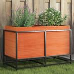 vidaXL Plantenbak 80x40x50 cm massief grenenhout wasbruin, Verzenden, Nieuw, Hout