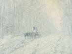 Jan Wingen (1874-1956) - Paard en wagen in winterlandschap, Antiek en Kunst, Kunst | Schilderijen | Klassiek