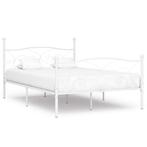 vidaXL Bedframe met lattenbodem metaal wit 120x200 cm, Verzenden, Wit, Nieuw, Twijfelaar