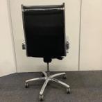 Luxy light Directie-bureaustoel, hoge rug,  zwart leder -
