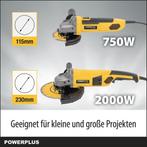 Powerplus POWX06250 Haakse slijper set - 2 stuks - 115mm -, Verzenden, Zo goed als nieuw