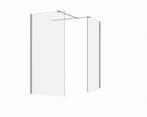 Douchewand 2 zijwanden Silvio Helder glas Chroom, Verzenden, Nieuw