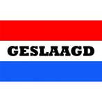 Geslaagd versiering vlag rood met wit en blauw 150x90 cm -.., Ophalen of Verzenden, Nieuw