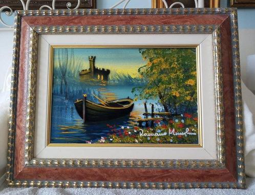 Romano Mussolini (1927-2006) - Barca sul lago, Antiek en Kunst, Kunst | Schilderijen | Klassiek