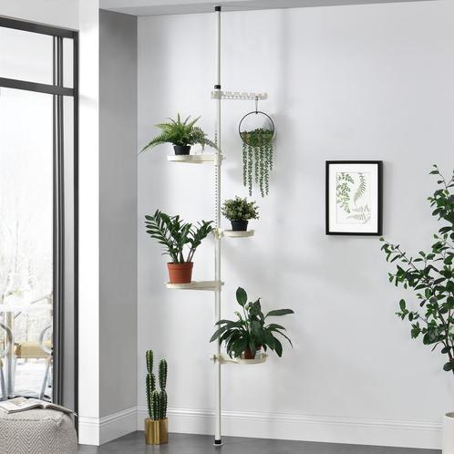 Telescopisch plantenrek - plantenstandaard met schalen, Tuin en Terras, Bloembakken en Plantenbakken, Nieuw, Verzenden
