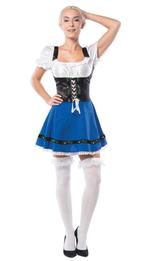 Dirndl Jurk Oktoberfest Blauw Witte Strik, Kinderen en Baby's, Verzenden, Nieuw