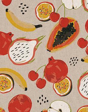 Linnenlook Half Panama Tropical Fruit Mix, Hobby en Vrije tijd, Stoffen en Lappen, Overige kleuren, Nieuw