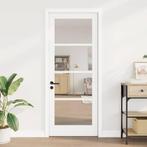 vidaXL Binnendeur met Glas Wit 83 x 211 cm Massief, Doe-het-zelf en Verbouw, Deuren en Horren, Verzenden, Nieuw