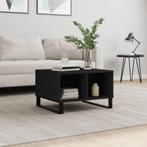 vidaXL Salontafel 60x50x36,5 cm bewerkt hout zwart, Huis en Inrichting, Tafels | Salontafels, 50 tot 100 cm, Verzenden, Nieuw