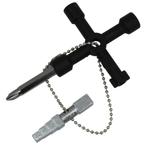 Hofftech Schakelkastsleutel - Zwart - Gelakt Metaal - Mul..., Doe-het-zelf en Verbouw, Ophalen of Verzenden, Nieuw