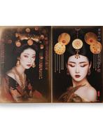 Ksavera - Japanese gold geisha DS0654 - canvas - diptych