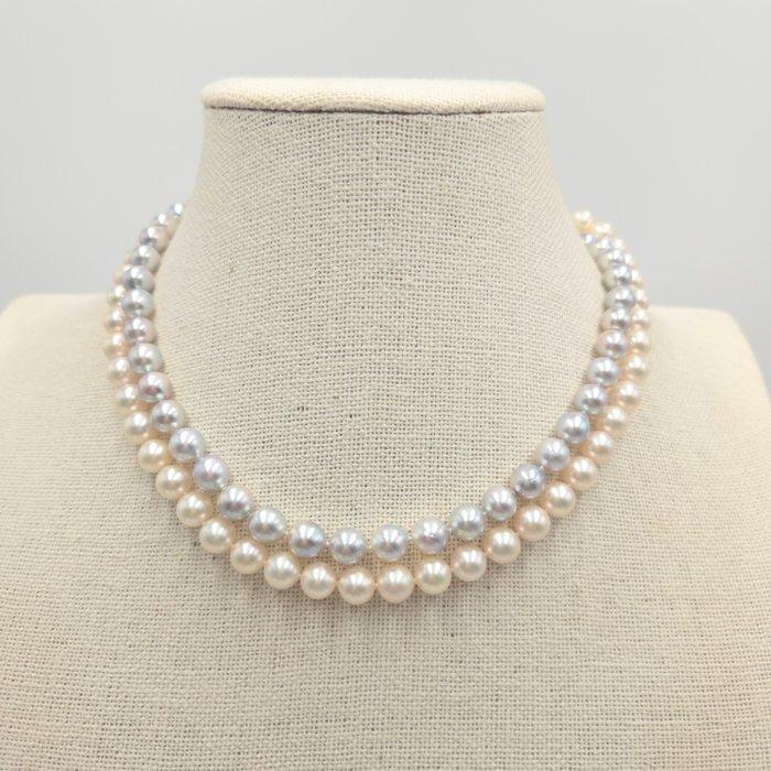 Zonder Minimumprijs - Halsketting Zilver Parel - Akoya parel, Sieraden, Tassen en Uiterlijk, Kettingen