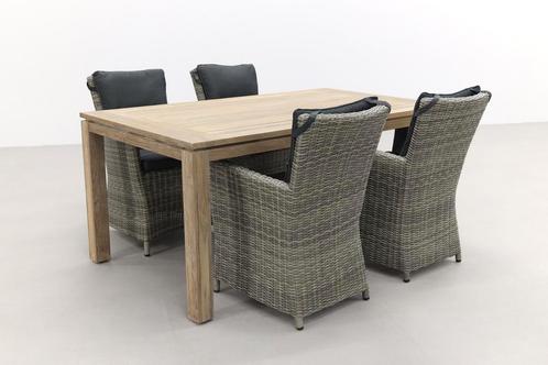 VDG Mante - Paloma Grey/Allure Rome grey 170 cm. tuinset -, Tuin en Terras, Tuinsets en Loungesets, Tuinset, Nieuw, Hout, Verzenden