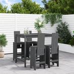 vidaXL 5-delige Tuinbarset massief grenenhout grijs, Tuin en Terras, Tuinsets en Loungesets, Verzenden, Nieuw, 5 zitplaatsen