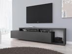 TV Meubel - Antraciet - 219x45x52 cm - TV kast met lade, Huis en Inrichting, Kasten | Televisiemeubels, Nieuw, Overige materialen