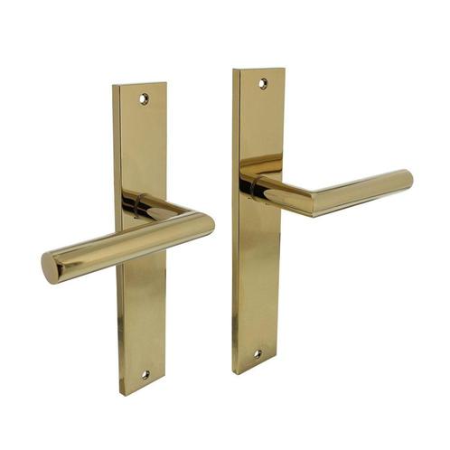 Intersteel Deurkruk Bastian op schild blind - PVD messing, Doe-het-zelf en Verbouw, Hang- en Sluitwerk, Nieuw, Verzenden