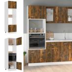 vidaXL Magnetronkast Lyon 60x57x207 cm bewerkt hout gerookt, Huis en Inrichting, Keuken | Keukenelementen, Verzenden, Nieuw, Bruin