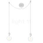 Umage Cannonball Hanglamp 2-lichts, wit met globe lichtbron, Verzenden, Nieuw