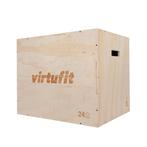 VirtuFit Houten Plyo Box 3-in-1 - Groot - 50 x 60 x 75, Sport en Fitness, Fitnessmaterialen, Nieuw, Verzenden