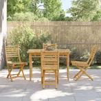 vidaXL Tuinstoelen 4 st inklapbaar 43x54x88 bamboe, Tuin en Terras, Tuinstoelen, Verzenden, Nieuw, Hout