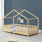 Kinderbed Treviolo met uitvalbeveiliging 90x200 cm houtkleur, Verzenden, Nieuw