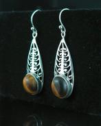 Zilver - Oorbellen - Ojo de Tigre Plata de Ley