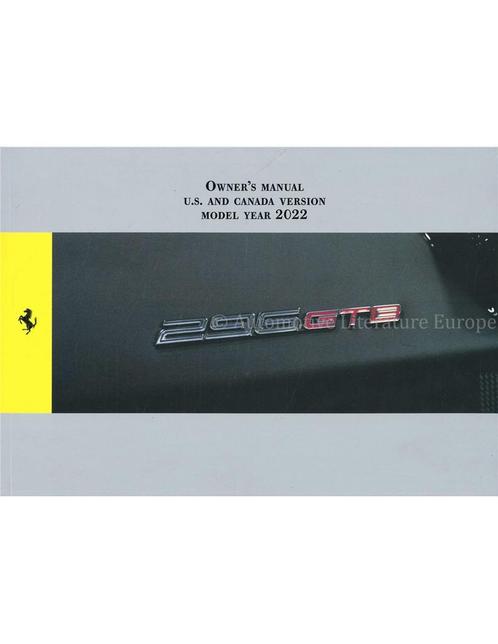 2022 FERRARI 296 GTB INSTRUCTIEBOEKJE ENGELS (US), Auto diversen, Handleidingen en Instructieboekjes