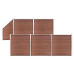 vidaXL Schuttingset 5 vierkant en 1 schuin 965x186 cm HKC, Verzenden, Nieuw, Kunststof, 1 tot 2 meter