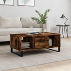 vidaXL Salontafel 90x50x36,5 cm bewerkt hout gerookt, Huis en Inrichting, Tafels | Salontafels, 50 tot 100 cm, Verzenden, Nieuw
