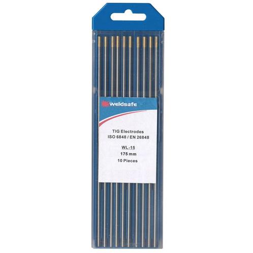 Wolfraam elektroden Weldsafe WL15 goud 3,2mm doosje 10 stuks, Doe-het-zelf en Verbouw, Gereedschap | Lasapparaten, Tig, Nieuw