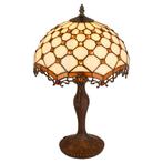 Tiffany tafellamp – Honingraatpatroon – Ø 29 × H 47 cm, Huis en Inrichting, Lampen | Tafellampen, Verzenden, Nieuw