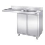 GGM Gastro | Vaatwasser spoelbakkast - 1400x700mm - met 1 |, Witgoed en Apparatuur, Vaatwasmachines, Verzenden, Nieuw, Inbouw