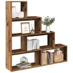 vidaXL Kamerscherm / boekenkast 143,5x29x143,5 cm hout oud, Verzenden, Nieuw