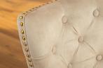 Stoel CASTLE met leeuwenkop handvat fluweel beige gouden, Ophalen of Verzenden, Nieuw
