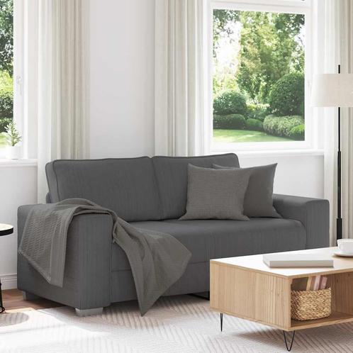vidaXL Loveseat bank 140 cm corduroy stof donkergrijs, Huis en Inrichting, Banken | Bankstellen, Nieuw, Stof, Verzenden
