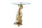 Side table WILDLIFE PANTHER 60cm antique goud - 44825, Huis en Inrichting, Tafels | Sidetables, Ophalen of Verzenden, Nieuw