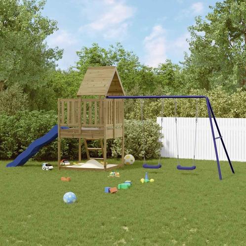 vidaXL Speelhuis geïmpregneerd grenenhout, Kinderen en Baby's, Speelgoed | Buiten | Speeltoestellen, Nieuw, Verzenden