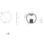 Ronde Spiegel BWS Sifo met LED, Dimbaar 60 cm Mat Zwart, Ophalen of Verzenden, Nieuw