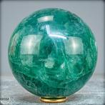 Prachtige bol van groene fluoriet Kristal, China- 1202.25 g, Antiek en Kunst