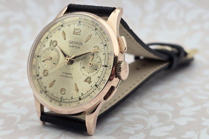 Chronographe Suisse - GERKA Watch - Cal. Vênus 188 - Zonder, Sieraden, Tassen en Uiterlijk, Horloges | Heren