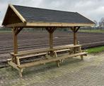 Picknicktafel Tuintafel met dak Buiten tafel met afdak, Ophalen of Verzenden, Nieuw, Rechthoekig, Hout