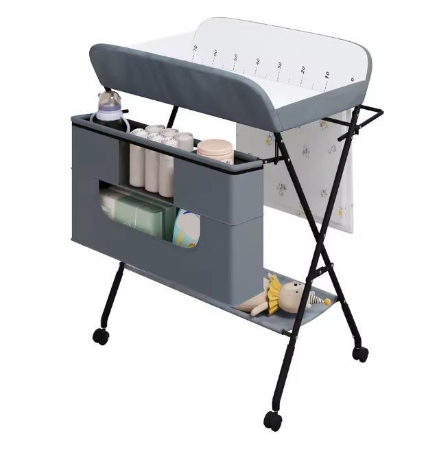 Verstelbare opvouwbare aankleedtafel met wielen, Kinderen en Baby's, Kinderkamer | Overige Meubels, Nieuw, Verzenden