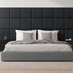 Gestoffeerde wandpanelen Carpino set van 4 stof 30x30 cm zwa, Doe-het-zelf en Verbouw, Platen en Panelen, Verzenden, Nieuw