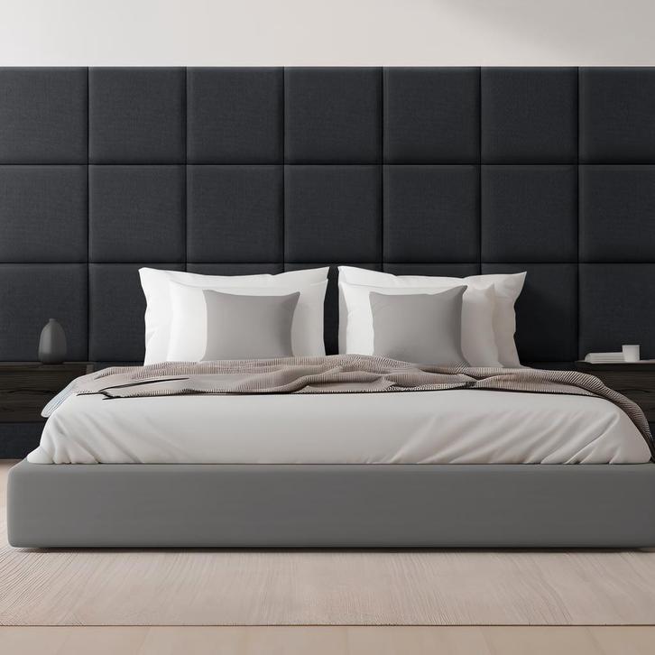 Gestoffeerde wandpanelen Carpino set van 4 stof 30x30 cm zwa, Doe-het-zelf en Verbouw, Platen en Panelen, Verzenden