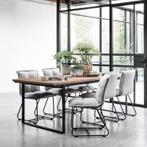 *WOONWINKEL* DTP Home Odeon Teakhouten Eettafel Met Zwarte P, Verzenden, Nieuw